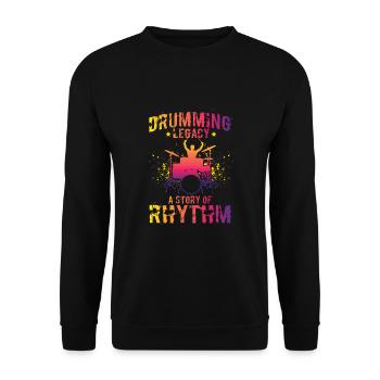 Drummers Drummers Drummers Drummers - Unisex Sweatshirt - black - Front - Alina (178cm) & Michal (187cm)