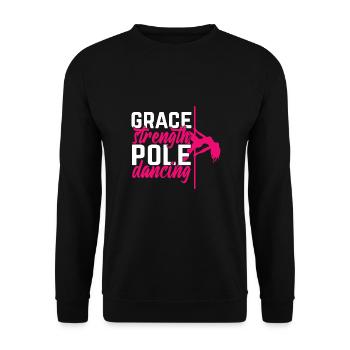 Pole Dance Dancer, Pole Dance, Pole Dancing - Unisex Sweatshirt - black - Front - Alina (178cm) & Michal (187cm)