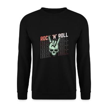 Rock 'n' Roll Music, Dancing, Concert, Festival - Unisex Sweatshirt - black - Front - Alina (178cm) & Michal (187cm)