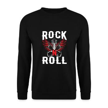 Rock 'n' Roll Music, Dancing, Concert, Festival - Unisex Sweatshirt - black - Front - Alina (178cm) & Michal (187cm)