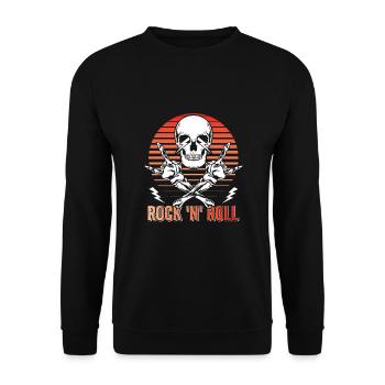 Rock 'n' Roll Music, Dancing, Concert, Festival - Unisex Sweatshirt - black - Front - Alina (178cm) & Michal (187cm)