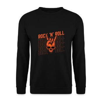 Rock 'n' Roll Musik, Tanzen, Konzert, Festival - Unisex Pullover - Schwarz - Vorne - Alina (178cm) & Michal (187cm)