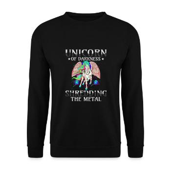 Goth Rock Satan Girl Woman Festivals Death Metal - Unisex Pullover - Schwarz - Vorne - Alina (178cm) & Michal (187cm)