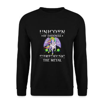 Goth Rock Satan Girl Woman Festivals Death Metal - Unisex Pullover - Schwarz - Vorne - Alina (178cm) & Michal (187cm)