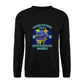 Underground Film, Independent Cinema, Horror - Unisex Pullover - Schwarz - Vorne - Alina (178cm) & Michal (187cm)