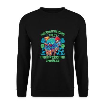 Underground Film, Independent Cinema, Horror - Unisex Pullover - Schwarz - Vorne - Alina (178cm) & Michal (187cm)