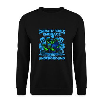 Underground Film, Independent Cinema, Horror - Unisex Pullover - Schwarz - Vorne - Alina (178cm) & Michal (187cm)