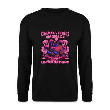 Underground Film, Independent Cinema, Horror - Unisex Pullover - Schwarz - Vorne - Alina (178cm) & Michal (187cm)