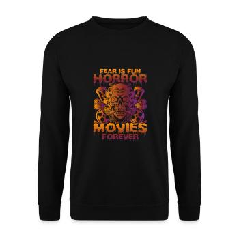 Zombie Horror Horror Film Festival + Halloween - Unisex Sweatshirt - black - Front - Alina (178cm) & Michal (187cm)