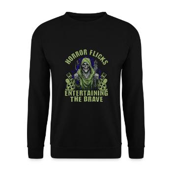 Zombie Horror Horror Film Festival + Halloween - Unisex Sweatshirt - black - Front - Alina (178cm) & Michal (187cm)