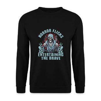 Zombie Horror Horror Film Festival + Halloween - Unisex Sweatshirt - black - Front - Alina (178cm) & Michal (187cm)