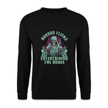 Zombie Horror Horror Film Festival + Halloween - Unisex Sweatshirt - black - Front - Alina (178cm) & Michal (187cm)