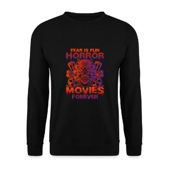 Zombie Horror Horror Film Festival + Halloween - Unisex Sweatshirt - black - Front - Alina (178cm) & Michal (187cm)