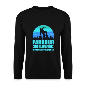 Parkour, Freerunning, Street Workout, Acrobatic - Unisex Pullover - Schwarz - Vorne - Alina (178cm) & Michal (187cm)