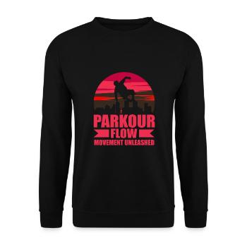 Parkour, Freerunning, Street Workout, Acrobatic - Unisex Pullover - Schwarz - Vorne - Alina (178cm) & Michal (187cm)