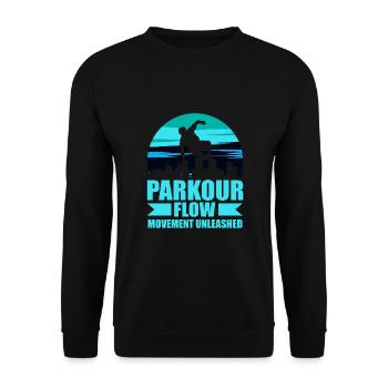 Parkour, Freerunning, Street Workout, Acrobatic - Unisex Pullover - Schwarz - Vorne - Alina (178cm) & Michal (187cm)