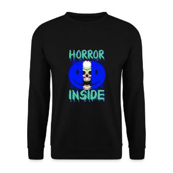 Zombie Horror Horror Film Festival + Halloween - Unisex Sweatshirt - black - Front - Alina (178cm) & Michal (187cm)