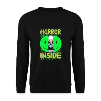 Zombie Horror Horror Film Festival + Halloween - Unisex Sweatshirt - black - Front - Alina (178cm) & Michal (187cm)
