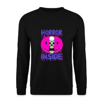 Zombie Horror Horror Film Festival + Halloween - Unisex Sweatshirt - black - Front - Alina (178cm) & Michal (187cm)