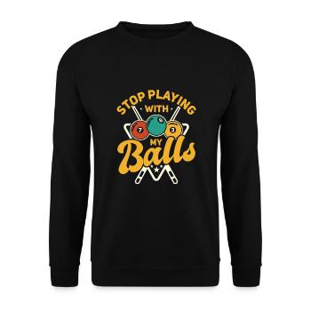Billard, Billard de billard, Club de snooker, Club de billard - Sweat-shirt Unisexe - noir - Devant - Alina (178cm) & Michal (187cm)