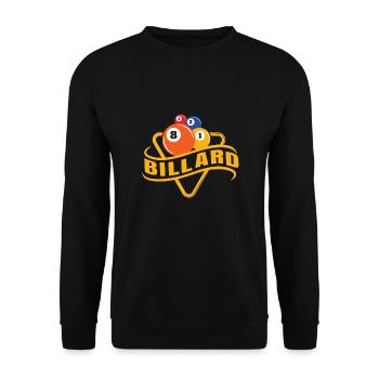 Billard, Billard de billard, Club de snooker, Club de billard - Sweat-shirt Unisexe - noir - Devant - Alina (178cm) & Michal (187cm)