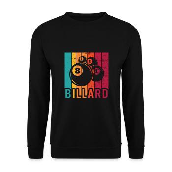 Billard, Billard de billard, Club de snooker, Club de billard - Sweat-shirt Unisexe - noir - Devant - Alina (178cm) & Michal (187cm)