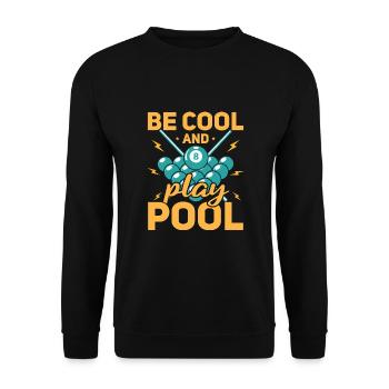 Billard, Billard de billard, Club de snooker, Club de billard - Sweat-shirt Unisexe - noir - Devant - Alina (178cm) & Michal (187cm)
