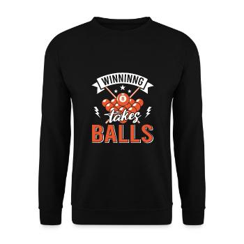 Billard, Billard de billard, Club de snooker, Club de billard - Sweat-shirt Unisexe - noir - Devant - Alina (178cm) & Michal (187cm)