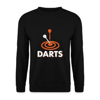 Club de sport de fléchettes, jeu de fléchettes, fléchettes de sport Pfeil - Sweat-shirt Unisexe - noir - Devant - Alina (178cm) & Michal (187cm)