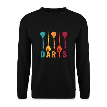 Club de sport de fléchettes, jeu de fléchettes, fléchettes de sport Pfeil - Sweat-shirt Unisexe - noir - Devant - Alina (178cm) & Michal (187cm)
