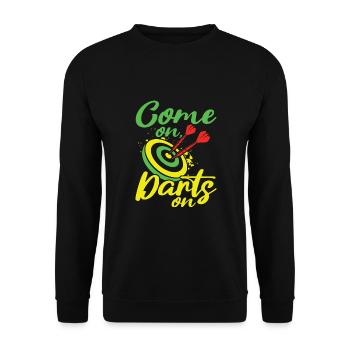 Club de sport de fléchettes, jeu de fléchettes, fléchettes de sport Pfeil - Sweat-shirt Unisexe - noir - Devant - Alina (178cm) & Michal (187cm)
