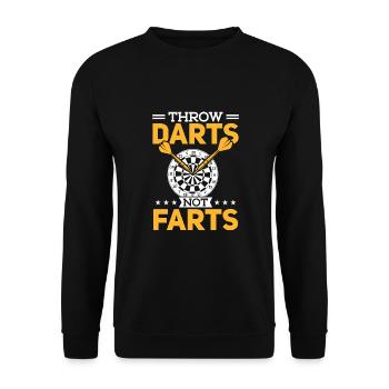 Club de sport de fléchettes, jeu de fléchettes, fléchettes de sport Pfeil - Sweat-shirt Unisexe - noir - Devant - Alina (178cm) & Michal (187cm)