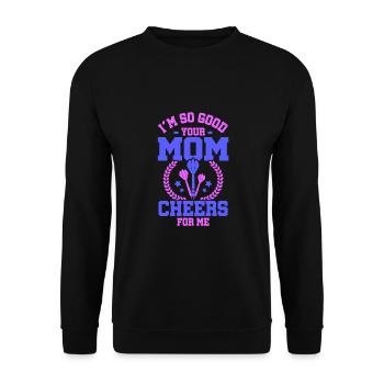 Club de sport de fléchettes, jeu de fléchettes, fléchettes de sport Pfeil - Sweat-shirt Unisexe - noir - Devant - Alina (178cm) & Michal (187cm)