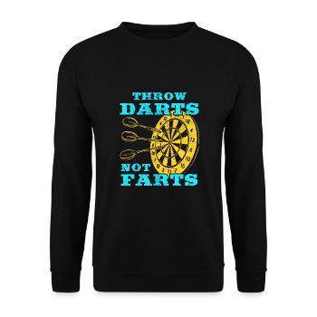 Club de sport de fléchettes, jeu de fléchettes, fléchettes de sport Pfeil - Sweat-shirt Unisexe - noir - Devant - Alina (178cm) & Michal (187cm)