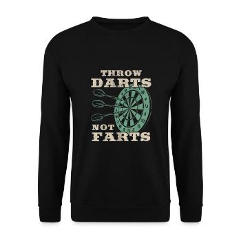 Club de sport de fléchettes, jeu de fléchettes, fléchettes de sport Pfeil - Sweat-shirt Unisexe - noir - Devant - Alina (178cm) & Michal (187cm)