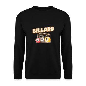 Billard, Billard de billard, Club de snooker, Club de billard - Sweat-shirt Unisexe - noir - Devant - Alina (178cm) & Michal (187cm)