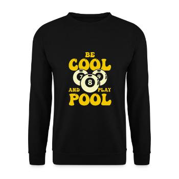 Billard, Billard de billard, Club de snooker, Club de billard - Sweat-shirt Unisexe - noir - Devant - Alina (178cm) & Michal (187cm)