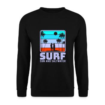 Surf, kitesurf, wakeboard, beach surfers - Sweat-shirt Unisexe - noir - Devant - Alina (178cm) & Michal (187cm)