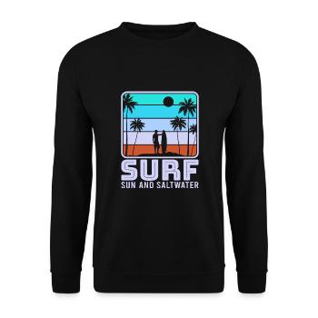 Surf, kitesurf, wakeboard, beach surfers - Sweat-shirt Unisexe - noir - Devant - Alina (178cm) & Michal (187cm)