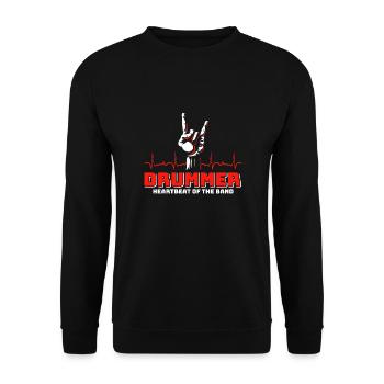 Drummers Drummers Drummers Drummers - Unisex Sweatshirt - black - Front - Alina (178cm) & Michal (187cm)