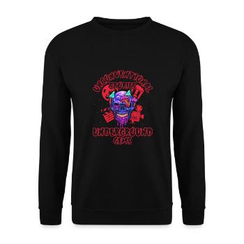 Underground Film, Independent Cinema, Horror - Unisex Pullover - Schwarz - Vorne - Alina (178cm) & Michal (187cm)