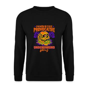 Underground Film, Independent Cinema, Horror - Unisex Pullover - Schwarz - Vorne - Alina (178cm) & Michal (187cm)