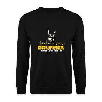 Drummers Drummers Drummers Drummers - Unisex Sweatshirt - black - Front - Alina (178cm) & Michal (187cm)