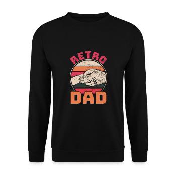 Retro Vintage Daddy 60s 70s 80s 90s Costume de fête - Sweat-shirt Unisexe - noir - Devant - Alina (178cm) & Michal (187cm)
