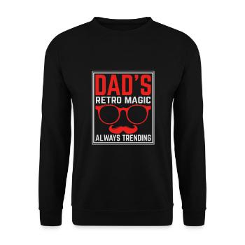 Retro Vintage Daddy 60s 70s 80s 90s Costume de fête - Sweat-shirt Unisexe - noir - Devant - Alina (178cm) & Michal (187cm)