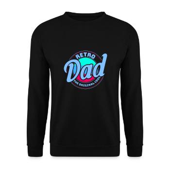 Retro Vintage Daddy 60s 70s 80s 90s Costume de fête - Sweat-shirt Unisexe - noir - Devant - Alina (178cm) & Michal (187cm)