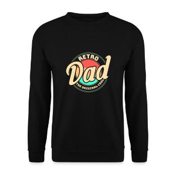 Retro Vintage Daddy 60s 70s 80s 90s Costume de fête - Sweat-shirt Unisexe - noir - Devant - Alina (178cm) & Michal (187cm)
