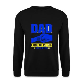 Retro Vintage Daddy 60s 70s 80s 90s Costume de fête - Sweat-shirt Unisexe - noir - Devant - Alina (178cm) & Michal (187cm)