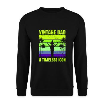 Super papa, papa, meilleur papa Fête des pères - Sweat-shirt Unisexe - noir - Devant - Alina (178cm) & Michal (187cm)