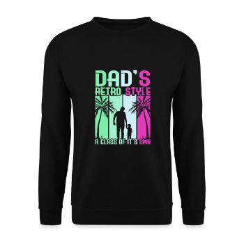 Super papa, papa, meilleur papa Fête des pères - Sweat-shirt Unisexe - noir - Devant - Alina (178cm) & Michal (187cm)